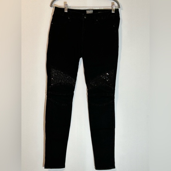 Rerock for Express Legging - Size 8 -‎ Black with “stone” embellishment. - Picture 1 of 14